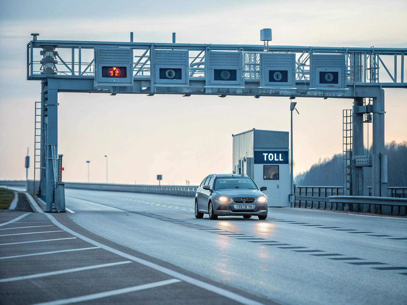 Irish toll plaza illustration